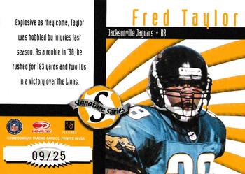 2000 Donruss - Signature Series Gold #NNO Fred Taylor Back