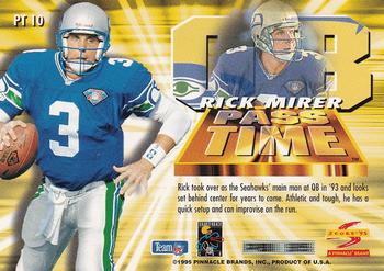 1995 Score - Pass Time #PT10 Rick Mirer Back