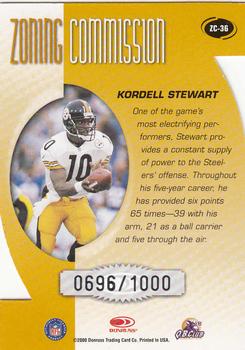 2000 Donruss - Zoning Commission #ZC-36 Kordell Stewart Back