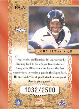 2000 Donruss - Elite Series #ES-5 John Elway Back