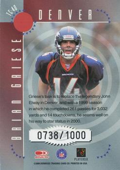2000 Donruss Elite - Turn of the Century #TC-40 Brian Griese Back