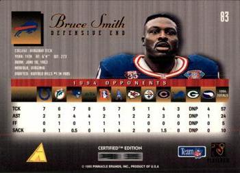 1995 Select Certified #83 Bruce Smith Back