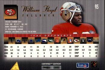 1995 Select Certified #95 William Floyd Back