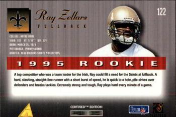 1995 Select Certified #122 Ray Zellars Back