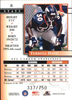 2000 Donruss Preferred - Power #8 Terrell Davis Back