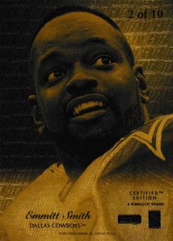 1995 Select Certified - Gold Team #2 Emmitt Smith Back