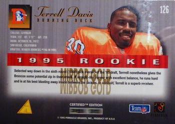 1995 Select Certified - Mirror Gold #126 Terrell Davis Back