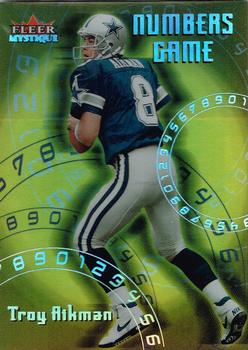 2000 Fleer Mystique - Numbers Game #7 NG Troy Aikman Front