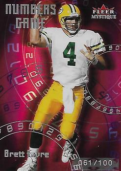 2000 Fleer Mystique - Numbers Game Red Zone #5 NG Brett Favre Front