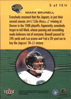 2000 Fleer Tradition - The Whole Ten Yards #5 TY Mark Brunell Back