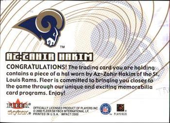 2000 Impact - Hats Off #NNO Az-Zahir Hakim Back