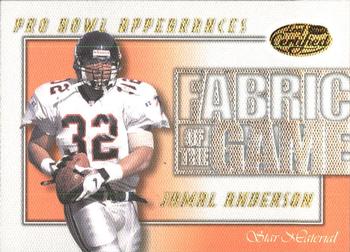 2000 Leaf Certified - Fabric of the Game #FG-14 Jamal Anderson Front