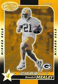 2000 Leaf Certified - Mirror Gold #200 Rondell Mealey Front