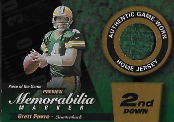 2000 Leaf Limited - Piece of the Game Previews Second Down #BF4-G Brett Favre Front