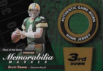 2000 Leaf Limited - Piece of the Game Previews Third Down #BF4-G Brett Favre Front