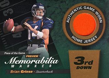 2000 Leaf Limited - Piece of the Game Previews Third Down #BG14-N Brian Griese Front