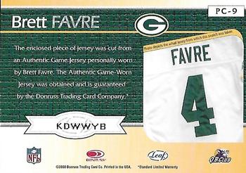 2000 Leaf Rookies & Stars - Prime Cuts #PC-9 Brett Favre Back