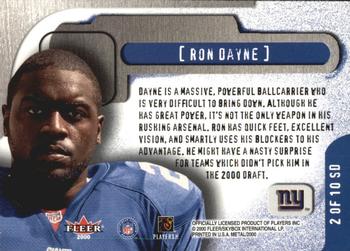 2000 Metal - Steel of the Draft #2 SD Ron Dayne Back