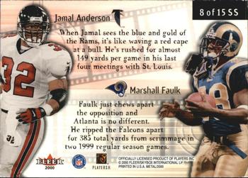 2000 Metal - Sunday Showdown #8 SS Jamal Anderson / Marshall Faulk Back