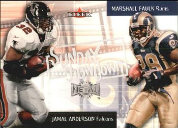 2000 Metal - Sunday Showdown #8 SS Jamal Anderson / Marshall Faulk Front