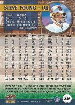2000 Pacific - Copper #346 Steve Young Back