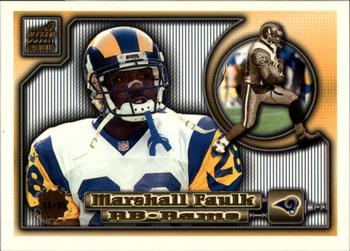 2000 Pacific Aurora - Premiere Date Pinstripes #118 Marshall Faulk Front