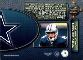 2000 Pacific Aurora - Team Players #1A Troy Aikman Back