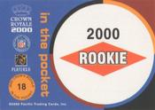 2000 Pacific Crown Royale - In the Pocket Minis #18 Thomas Jones Back