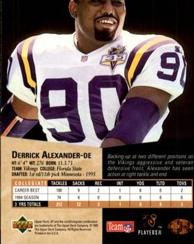 1995 SP #63 Derrick Alexander Back