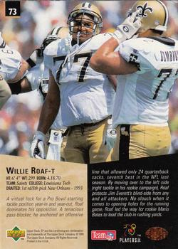 1995 SP #73 Willie Roaf Back