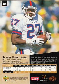1995 SP #80 Rodney Hampton Back