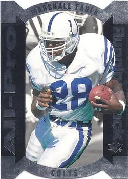 1995 SP - All-Pros Die Cut #AP-1 Marshall Faulk Front