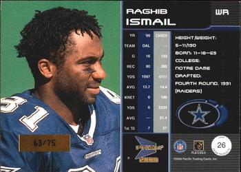 2000 Pacific Prism Prospects - Holographic Mirror #26 Raghib Ismail Back