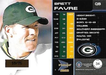 2000 Pacific Prism Prospects - Holographic Mirror #34 Brett Favre Back