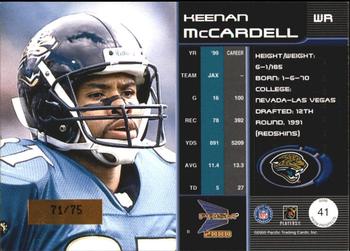 2000 Pacific Prism Prospects - Holographic Mirror #41 Keenan McCardell Back
