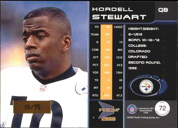 2000 Pacific Prism Prospects - Holographic Mirror #72 Kordell Stewart Back