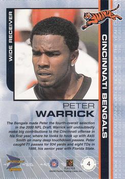 2000 Pacific Prism Prospects - ROY Candidates #4 Peter Warrick Back