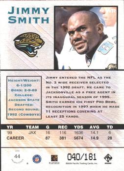 2000 Pacific Private Stock - Gold #44 Jimmy Smith Back