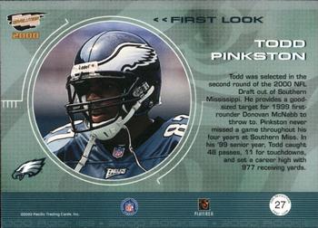 2000 Pacific Revolution - First Look #27 Todd Pinkston Back