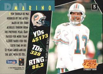 1995 Sportflix #15 Dan Marino Back