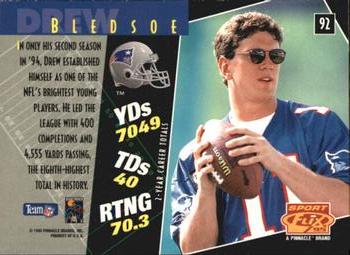 1995 Sportflix #92 Drew Bledsoe Back