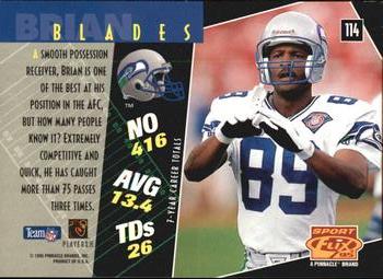 1995 Sportflix #114 Brian Blades Back