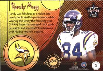 2000 Pacific Vanguard - Game Worn Jerseys #3 Randy Moss Back