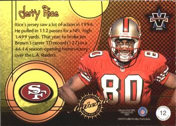 2000 Pacific Vanguard - Game Worn Jerseys #12 Jerry Rice Back