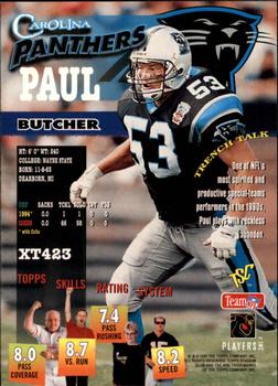 1995 Stadium Club #XT423 Paul Butcher Back