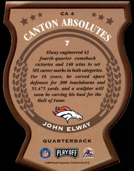 2000 Playoff Absolute - Canton Absolutes #CA 4 John Elway Back
