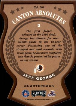2000 Playoff Absolute - Canton Absolutes #CA 30 Jeff George Back