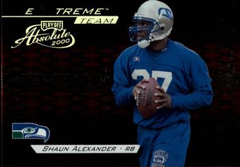 2000 Playoff Absolute - Extreme Team #XT-40 Shaun Alexander Front
