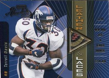 2000 Playoff Absolute - Leather and Laces #TD30 Terrell Davis Front