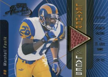2000 Playoff Absolute - Leather and Laces #MF28-B Marshall Faulk Front